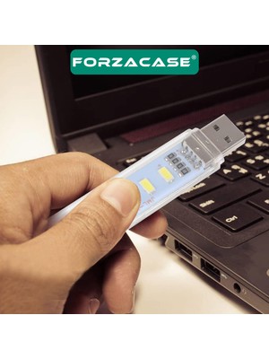 Forzacase Taşınabi̇li̇r 8 Ledli̇ Flash USB LED Işık Kitap Okuma Gece Lambası - FC805