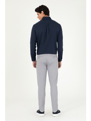 U.S. Polo Assn. Erkek Açık Gri Pantolon (Kanvas-Chino) 50291166-VR001