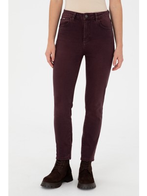 U.S. Polo Assn. Kadın Bordo Jean Pantolon 50291029-VR014