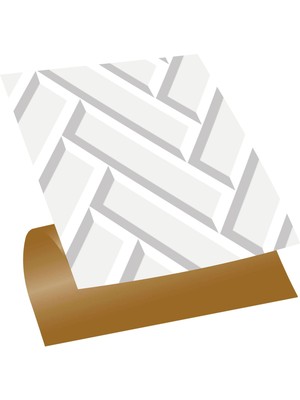 Tink Kendinden Yapışkanlı Beyaz Büyük Balıksırtı Desenli Pvc Karo 30X30 cm (11 Adet) 1m2