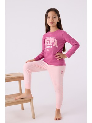 U.s. Polo Assn. Kız Çocuk Mor Pijama Takım 50299862-VR038