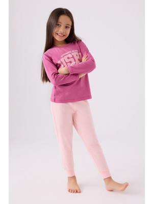 U.s. Polo Assn. Kız Çocuk Mor Pijama Takım 50299862-VR038