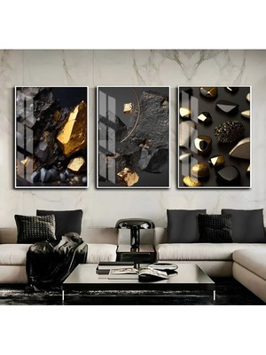 Harikabirev 3'lü Çerçeveli Cam Tablo