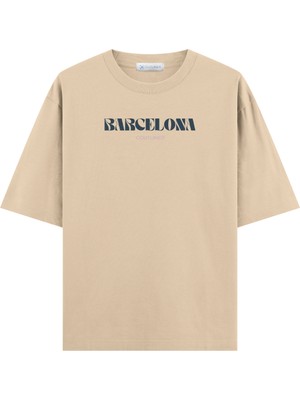 Coutliner Basic La Sagrada Familia Oversize T-Shirt (Ekstra! Bol Kesim)