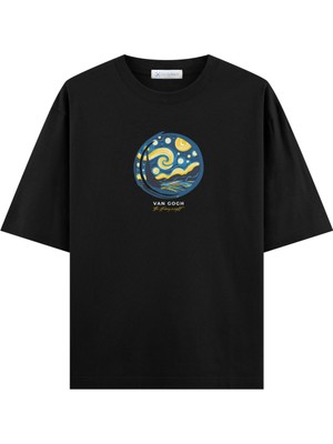 Coutliner Starry Night Oversize T-Shirt (Ekstra! Bol Kesim)