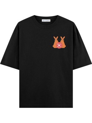 Coutliner Rabbit Oversize T-Shirt (Ekstra! Bol Kesim)