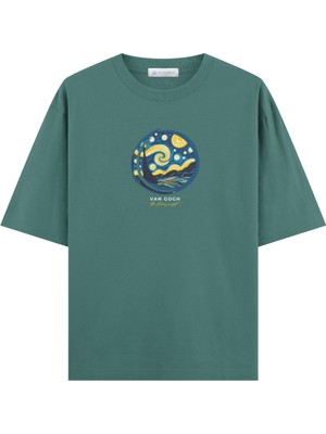 Coutliner Starry Night Oversize T-Shirt (Ekstra! Bol Kesim)