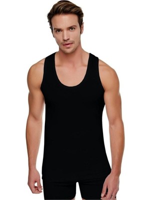 Pi Giyim 6'lı Erkek Atlet XL Beden Renkli Askılı Siyah Nefes Alabilir ve Rahat Kesim