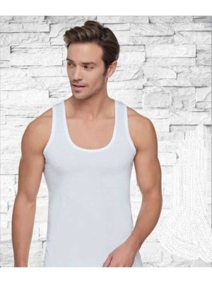 Pi Giyim Erkek Beyaz  Pamuk Penye Atlet 5'li 2xl-5 Rahat Kesim ve Nefes Alabilir Özellik