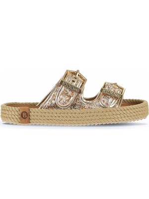 Bohonomad Altın Şönil Bohonomad Sydney Kadın Tokalı Terlik 24ATHENS 24ATHENS