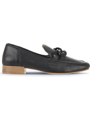 Bueno Shoes Siyah Deri Kadın Loafer 01WU2109 01WU2109