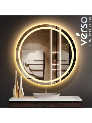 70CM Led'li Yuvarlak Günışığı Dekoratif Ayna Verso Home