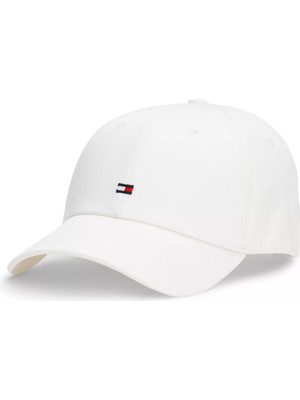 Tommy Hilfiger Kadın Essentıal Flag Cap Şapka-Beyaz