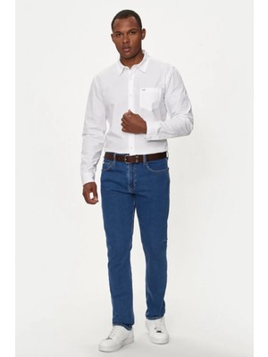 Erkek Gj Ls Pocket Slim Fit Gömlek - Beyaz