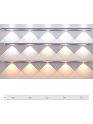 Gaman Mutfak Tezgah Aydınlatması Şarjlı 3 Renk Hareket Sensörlü Dolap İçi Lamba LED Bar 60 cm