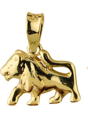 goldkupe 14 Ayar Altın Aslan Burç Kolye Ucu 0,80 gr