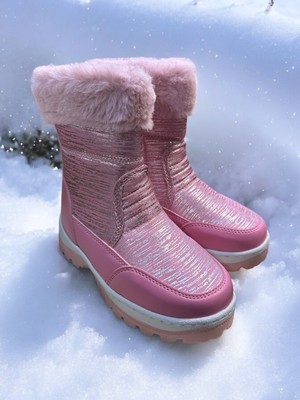 Akınalbella Dayanıklı, Su Geçirmez, , Kız Çocuk Kar Botu Ayakkabı