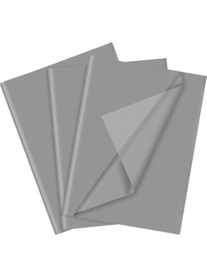 Roco Paper Co. Pelur Kağıt - Hediye Ve Çiçek Paketleme Kağıdı, 25’Li Paket, 50x70 Cm, Açık Gri