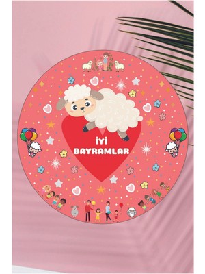 Ayza Tasarım 30 Adet Kurban Bayramı Sticker Seti Iyi Mutlu Hayırlı Bayramlar Etiket Sticker 5X5CM