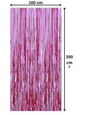 Parti Aşkı Parti Arka Fon Perdesi 100 x 200 cm & Metalize Lila Renk