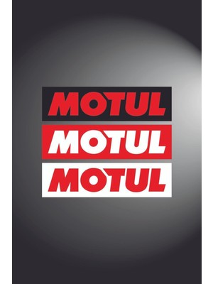 Ayza Tasarım Motul 3 Adet Sticker 15 x 4cm Yağ Sticker Motosiklet Sticker, Oto Sticker