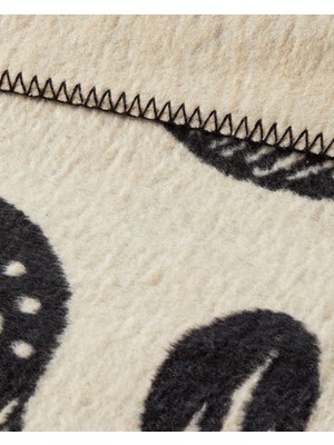 English Home Floreo Pamuklu Çift Kişilik Battaniye 200X220 cm Bej - Siyah