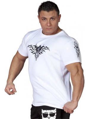 Beyaz Antrenman  Tişörtü Big Sam 2543