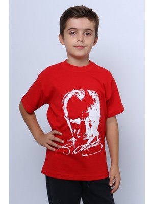 HÇM Çocuk Atatürk Ayyıldız Baskılı Tshirt Kısa Kollu A62