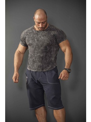 Antrasit Slim Fit Tişört Big Sam 2876