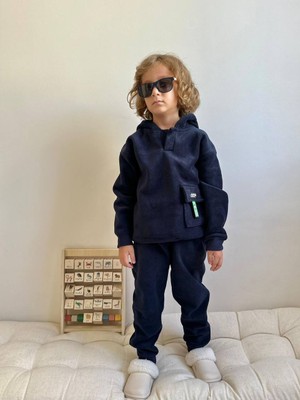 Jolly Kids Erkek Çocuk Polar Kapüşonlu Sweatshirt Takım