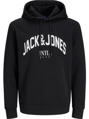 Jack & Jones Erkek Logo Baskılı Kapüşonlu Sweatshirt - Circle