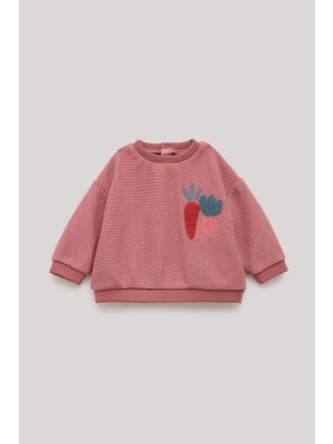 Layette Kız Bebek Eşofman Üstü Pembe Yumuşak Örme Kumaşla Rahat Kullanım Sunar