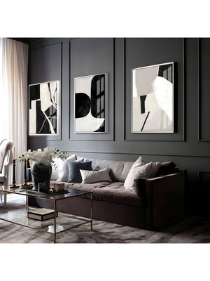 Harikabirev 3'lü Çerçeveli Cam Tablo