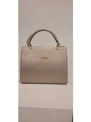 355 Kadın El ve Omuz Çantası -  Platin -03674