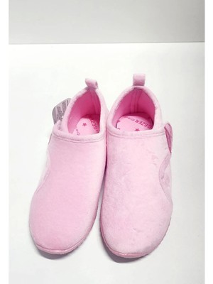 Kışlık Cırtlı Ayarlanabilir Rahat Taban Pembe Kız Panduf Ayakkabı
