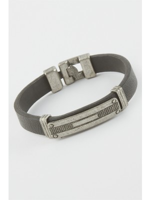 Feryal Dikdörtgen Suni Deri Bileklik