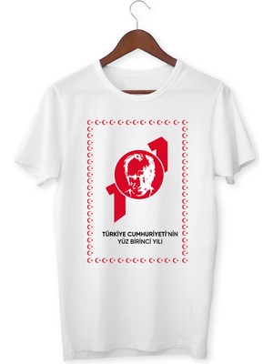 Cumhuriyetin 101. Yıl Tişört 29 Ekim Tişörtleri Cumhuriyet Bayramı T-Shirt