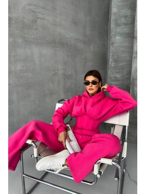 Neşeli Butik Kadın Fuşya Kışlık Bella Eşofman Takımı NBG024