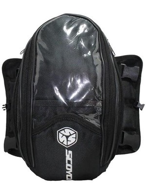 Scoyco MT61 Su Geçirmez Motosiklet Depo Üstü Çanta Siyah Kolay Taşıma için Omuz Askısı ile