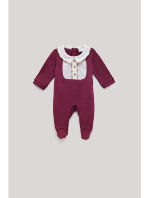 Layette Bg Store Erkek Bebek Bordo Tulum