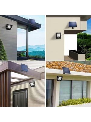 Noas 100W Beyaz Işık 6500K Kumandalı Solar LED Projektör YL71-0101-S