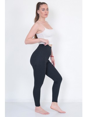 don-x | Kışlık Termal Kadın Tayt ( Antrasit ) Renk Pamuklu