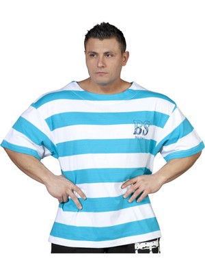 Çizgili Rahat Kesim Antrenman Tişörtü Big Sam 2524