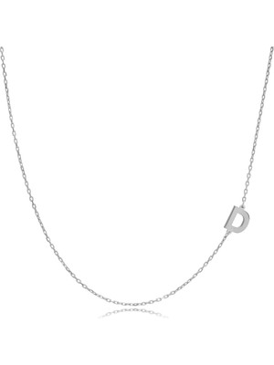Silveranka 925 Ayar Gümüş Köprücük Harf Kolye (Tüm Harfler Mevcuttur)