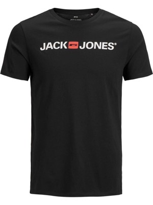 Jack & Jones Jack&jones 12137126 On Jack&jones Yazılı 0 Yaka Kısa Kol Tsh Siyah-Xxl