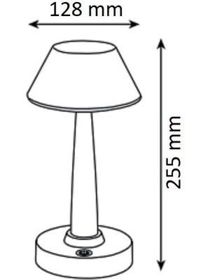 Noas YL86-1702 Galata Bronz Altın Rengi Dokunmatik, Dimli ve Şarjlı LED Masa Lambası - Gün Işığı (3200K)