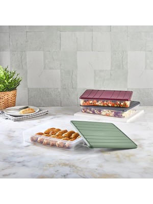 Selka Home 2 Adet 2,25 Lt. Nora Organizer Buzdolabı Buzluk Düzenleyici Saklama Kabı