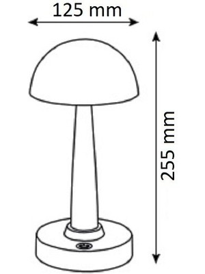 Noas YL86-1602 Sunset Bronz Altın Rengi Dokunmatik, Dimli ve Şarjlı LED Masa Lambası - Gün Işığı (3200K)