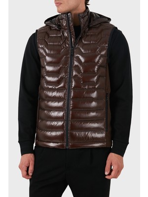 Boss Su Itici Regular Fit Kapüşonlu Kuş Tüyü Dolgulu Şişme Yelek Erkek Yelek 50517763 213