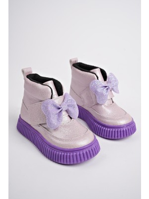 Muggo Nixie Garantili Kaymaz Taban Rahat Kalıp Cırtlı ve Fiyonklu  Çocuk Kışlık Bot